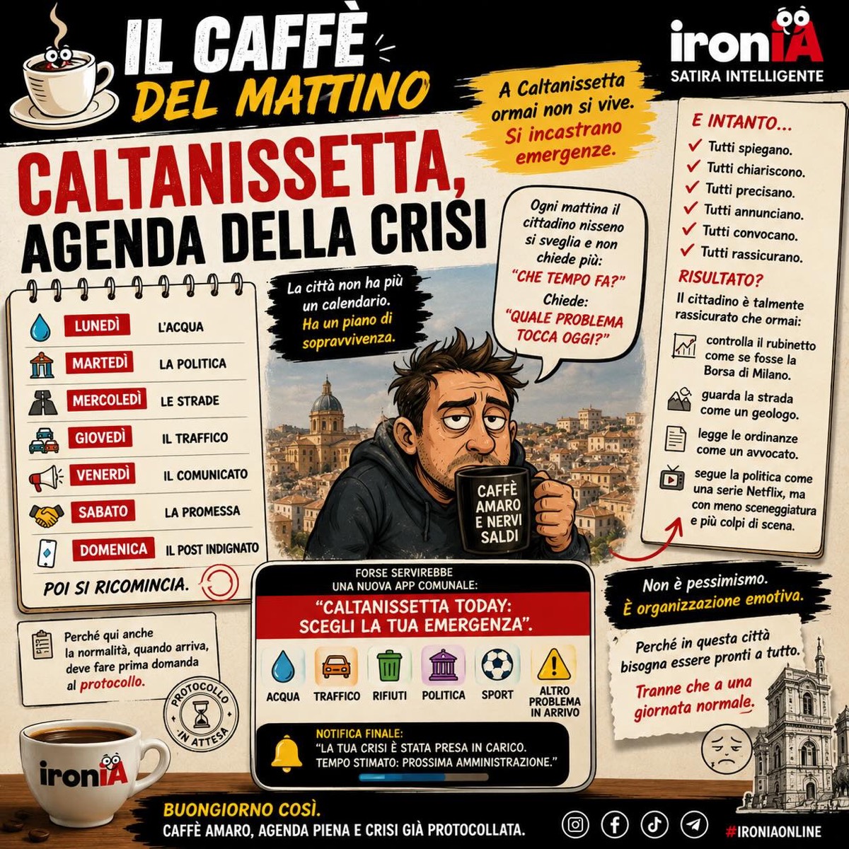 Caltanissetta, agenda della crisi