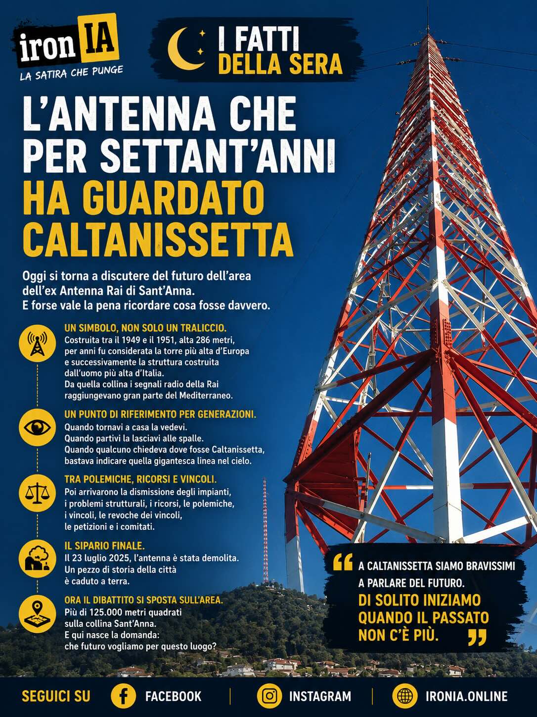 Caltanissetta, l’antenna che guardava