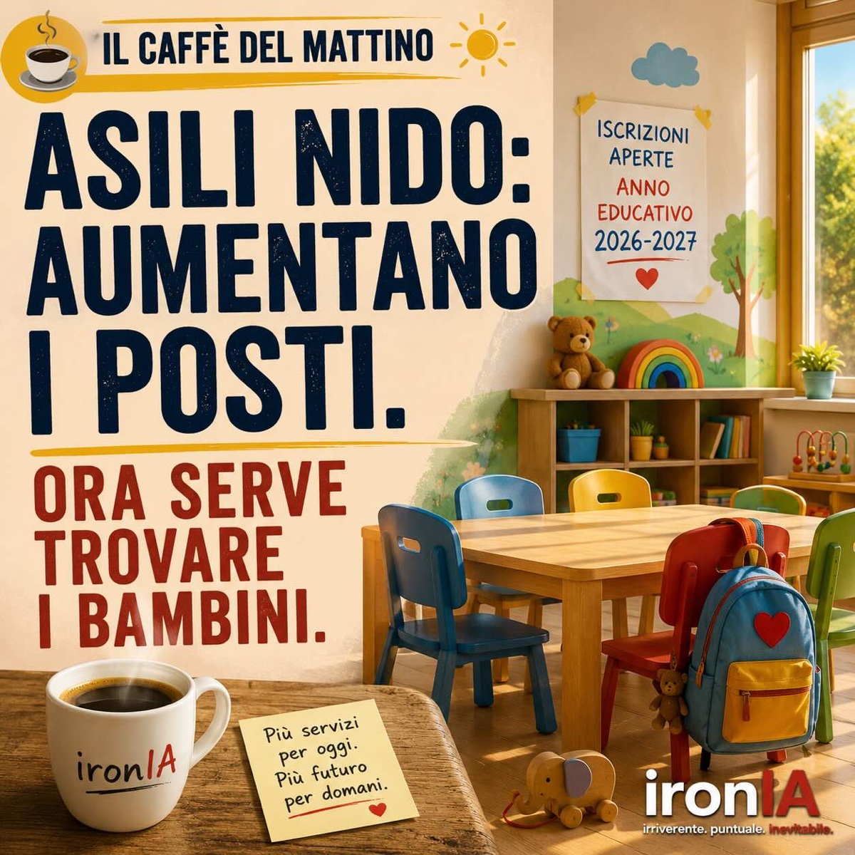 Caltanissetta, asili nido: bambini cercasi