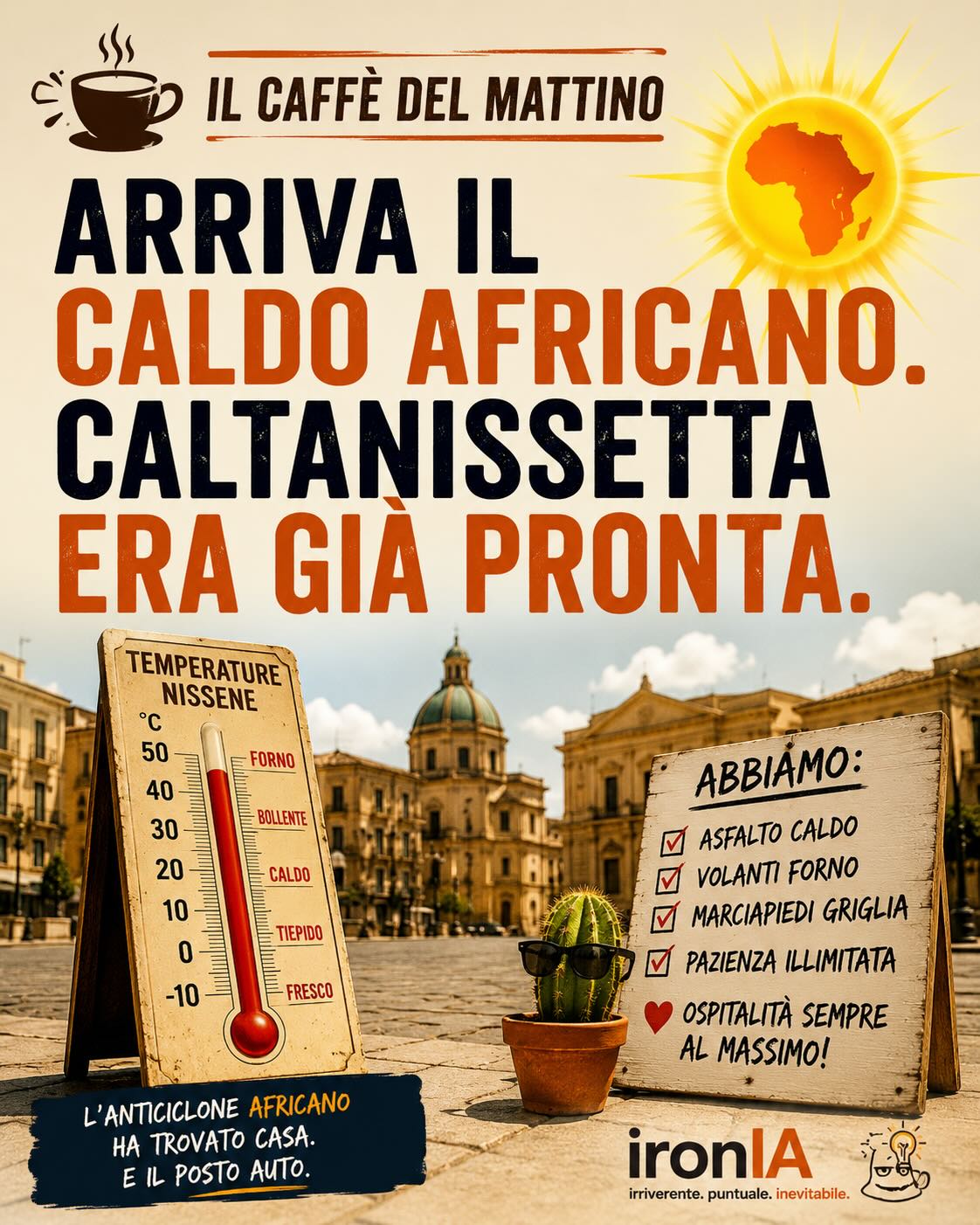 Caltanissetta, il caldo era già pronto