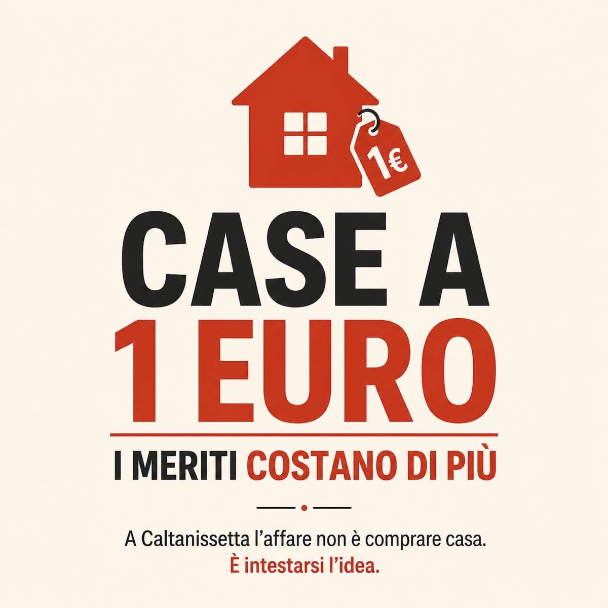 Caltanissetta, case a 1 euro e meriti cari