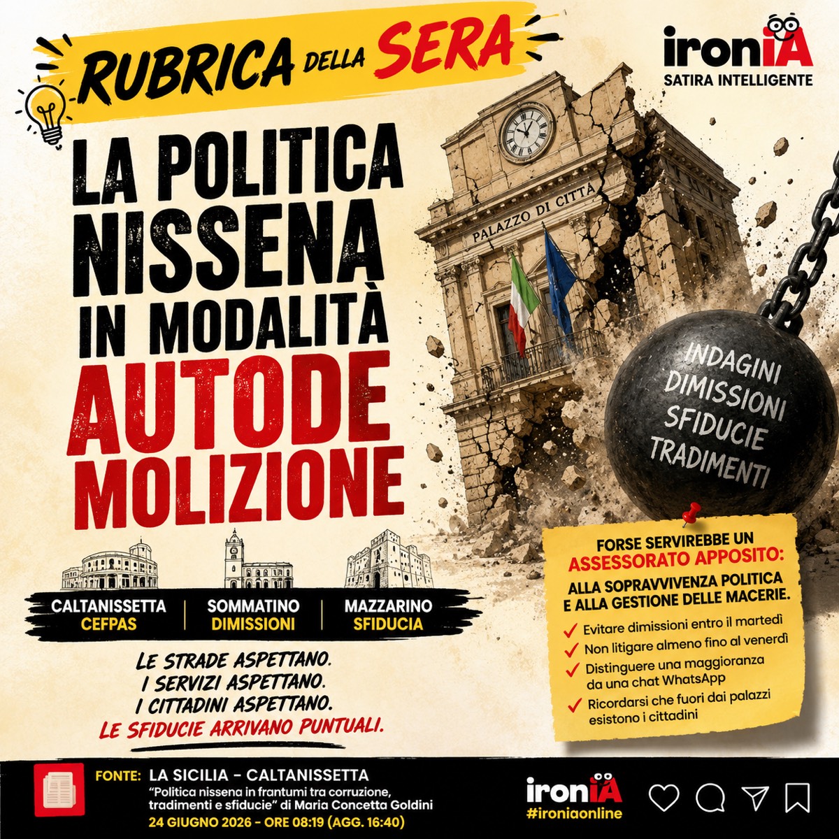 Nisseno, politica in autodemolizione