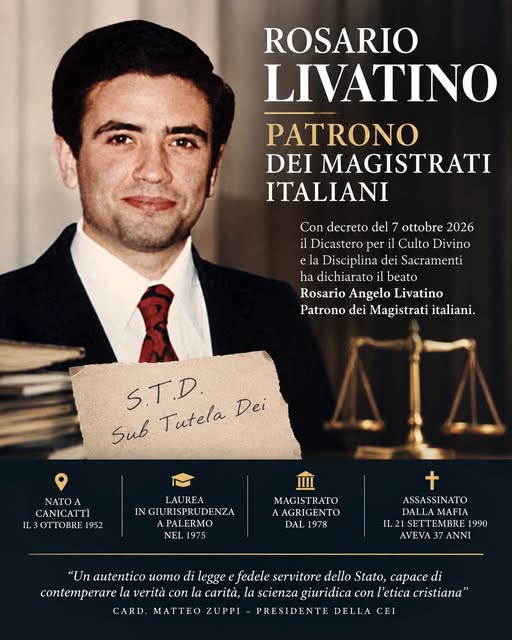 Rosario Livatino patrono dei magistrati italiani, locandina ironIA