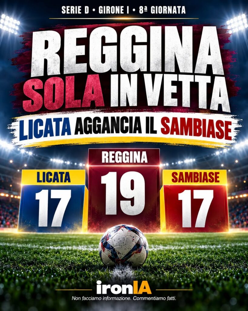 Serie D Girone I: Reggina capolista, Nissa a -10