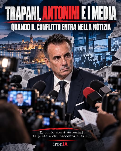 Valerio Antonini e il rapporto tra Trapani e media, locandina ironIA